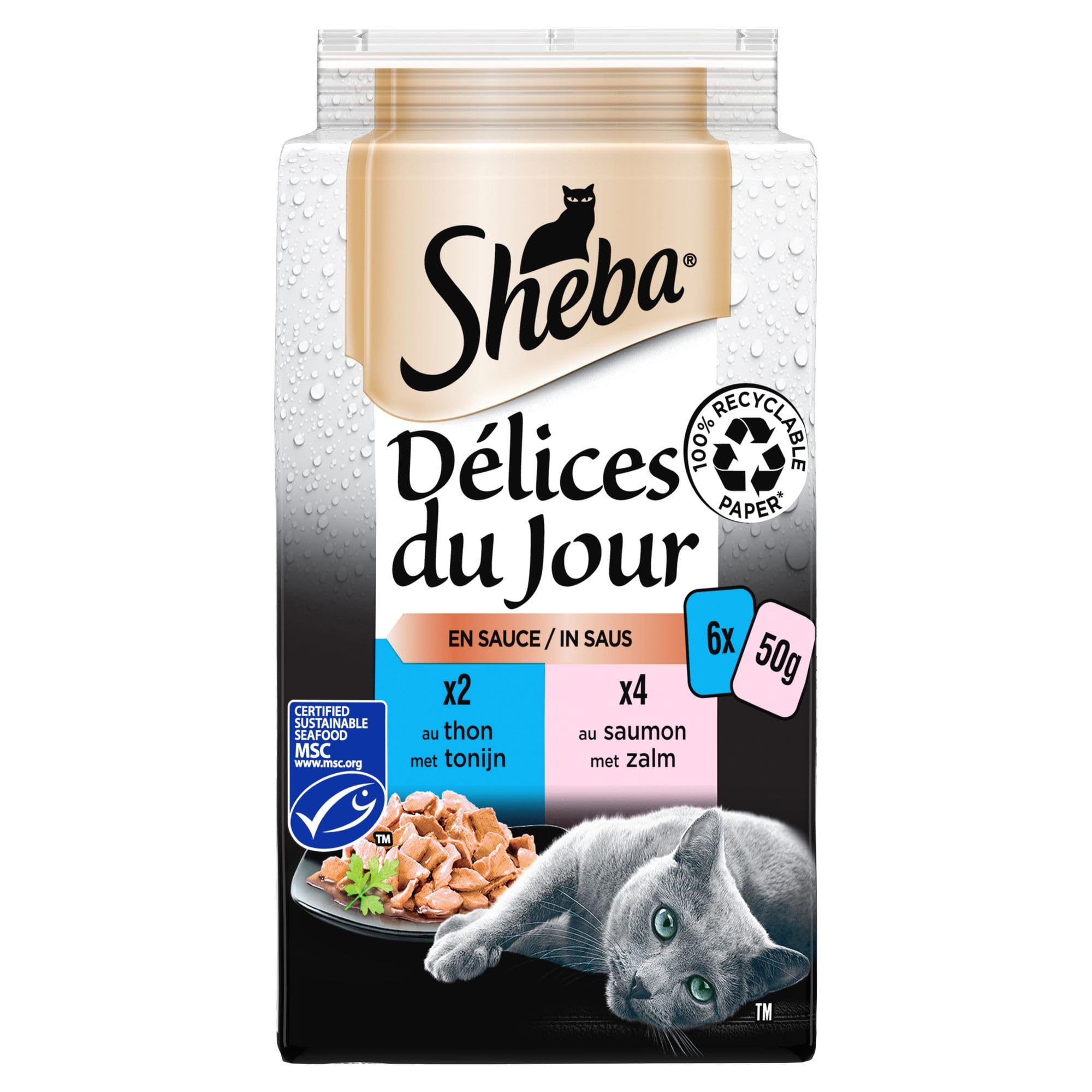SHEBA Délices du Jour sachet 50g pour chat difficile - 8