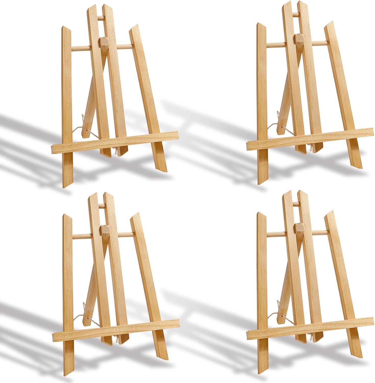 11 in Easel Stand for Painting, Canvases, Art, Crafts, Tabletop Easels, Small Table Top Paint Station for Kids Adults, Portable Display Photo Picture Sign Holder(4 Pack)