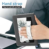 Vista 5 de CoBak Case with Stand for for 6" Kindle (2024 & 2022, 11th Gen) – PU Leather Smart Cover with Auto Sleep/Wake & Hand Strap, Premium Protective Case