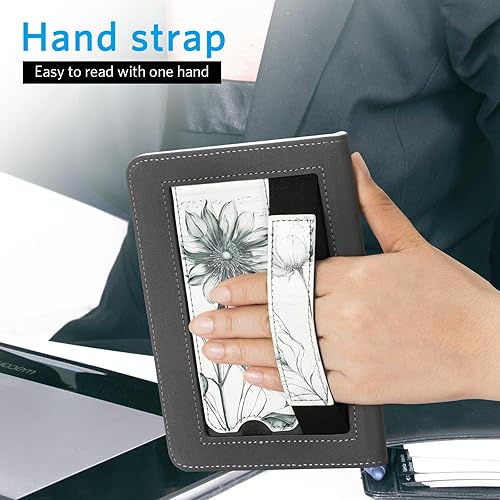 Miniatura 5 de CoBak Funda con soporte para Kindle de 6 pulgadas (2024 y 2022, 11 generación) - Funda inteligente de piel sintética con apagado automáticoencendido