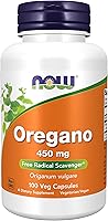Vista 1 de NOW Foods Supplements, Oregano (Origanum vulgare) 450 mg, Free Radical Scavenger*, 100 Veg Capsules