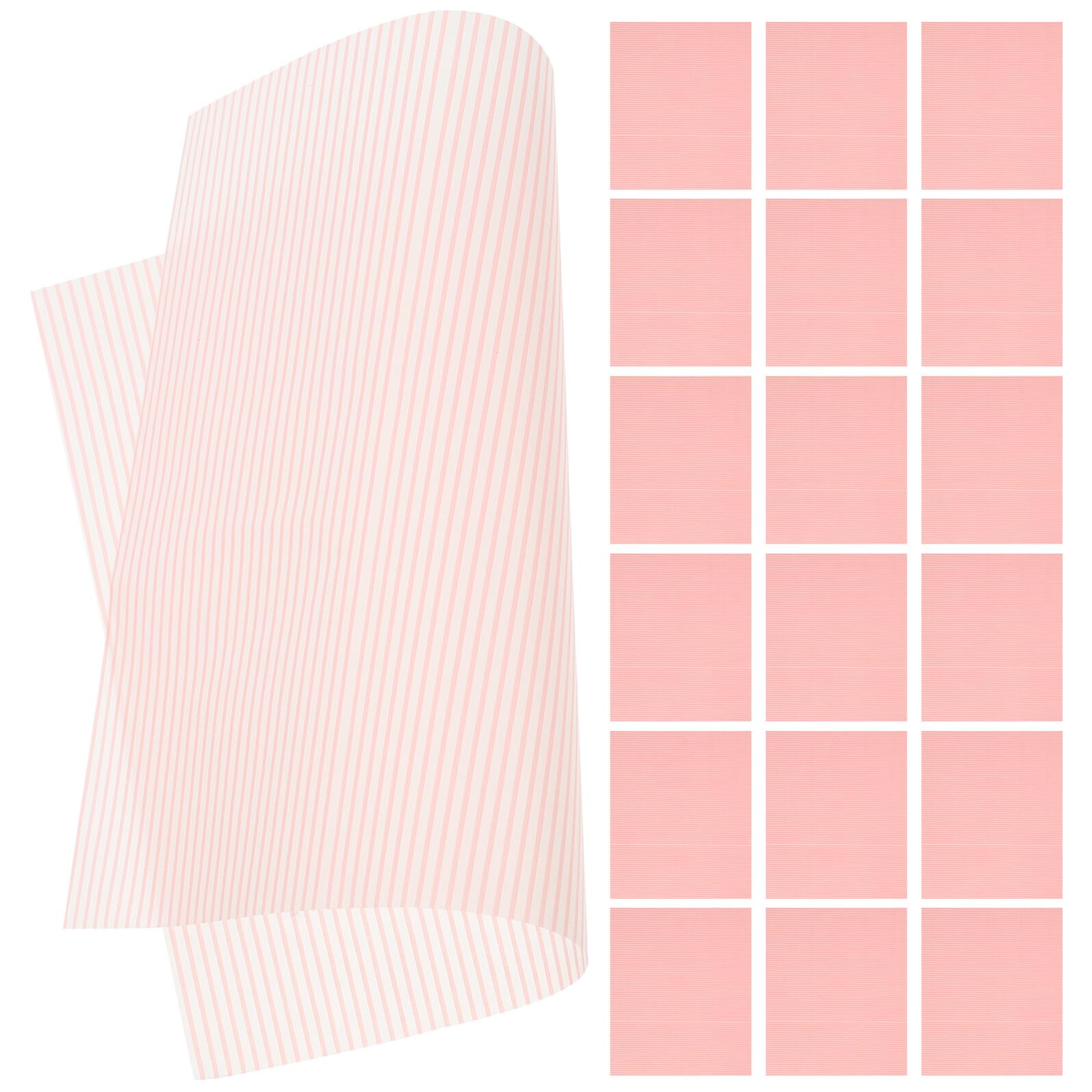 Papel para envolver alimentos resistente al aceite STOBAZA rosa de 50 hojas para lonchera