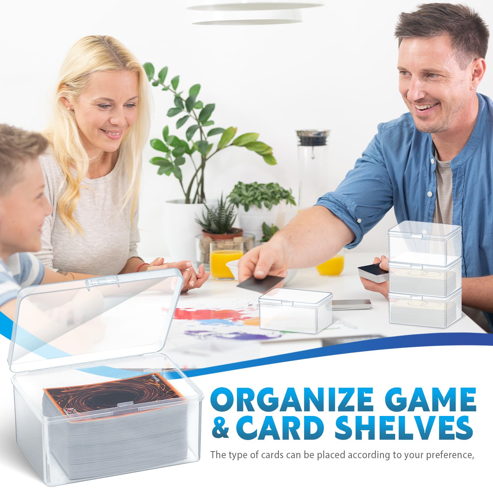 Vicenpal Playing Deck Card Storage Box Plastic Card Boxes Compatible with 100 Mtg Holder Storage Case 4.3 x 2.95 x 2.2 Inches Organizer Snap Closed for Trading Card Games Card Collector (12 Pcs)