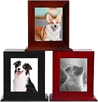 Vista 2 de Urna conmemorativa de madera para cenizas, marco de fotos, caja de recuerdo para gatos y perros, suministros de ataúdes funerarios, urnas