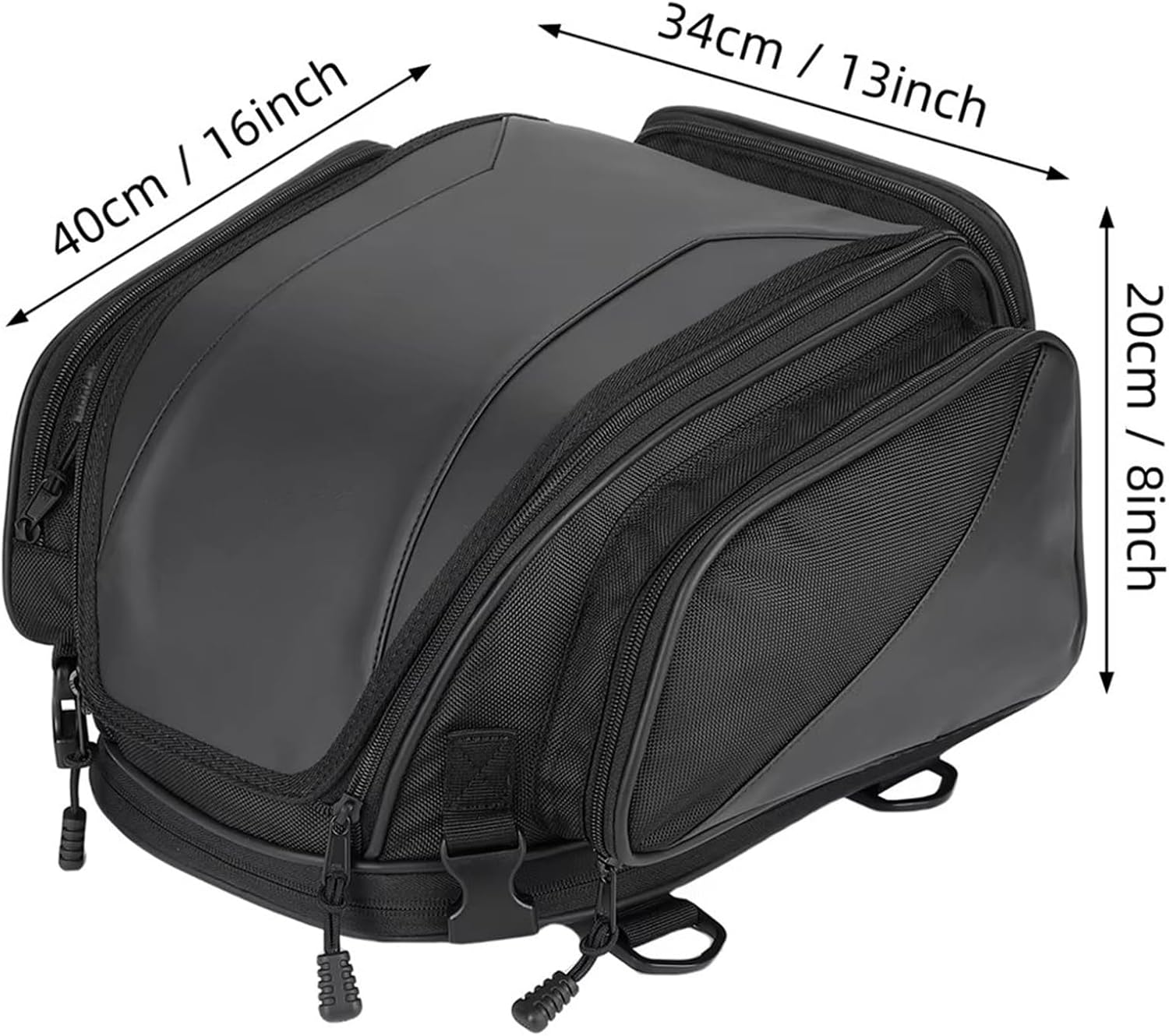 ツーリングバッグ スポーツスター用 ソフテイル用 ダイナ用 ツーリング用 バイクテールバッグ 拡張可能 シーシーバー 防​​水 旅行