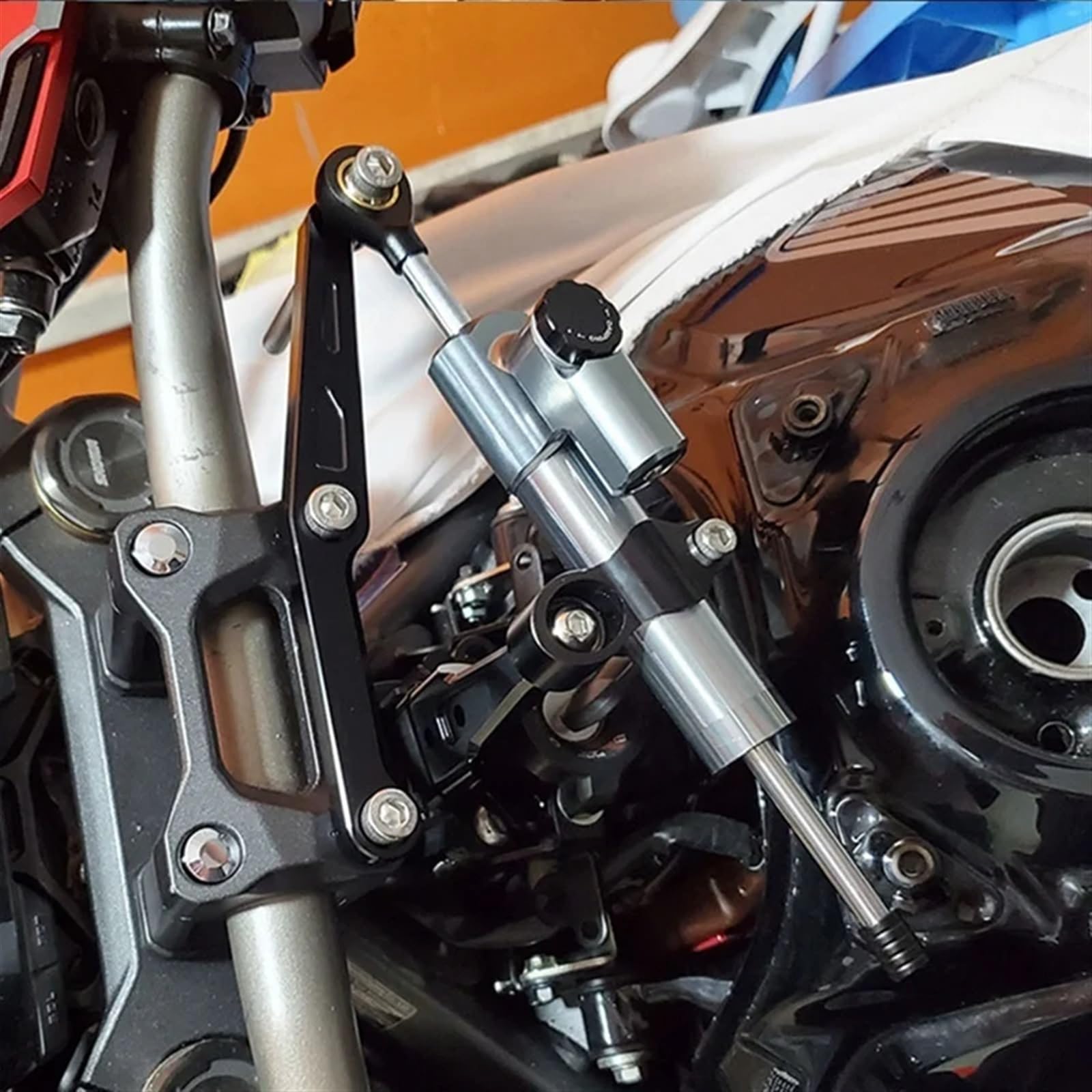 para H-Onda CB650R CB 650 R CB 650R Kit de Montaje de Soporte de Amortiguador estabilizador de dirección de Motocicleta 2018 2019 2020 2021 Amortiguador De Dirección(J)