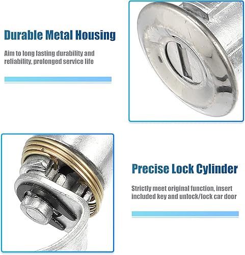 Miniatura 4 de X AUTOHAUX 1 juego de cilindros de cerradura de puerta con llaves para Toyota Land Cruiser 1975 1976 1977 1978 1979 1980 1981 1982 1983 6 cilindros
