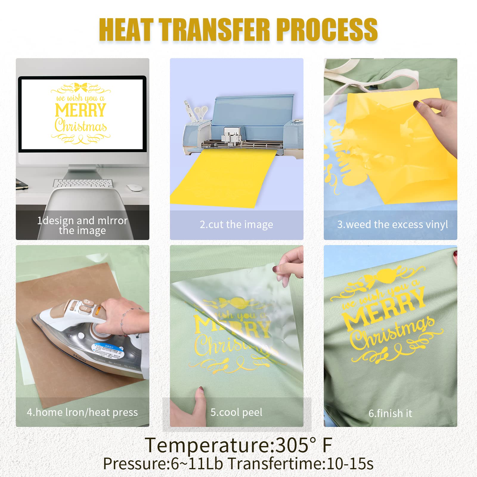 XSEINO Rouleau De Vinyle Pour Transfert Thermique - 30,5