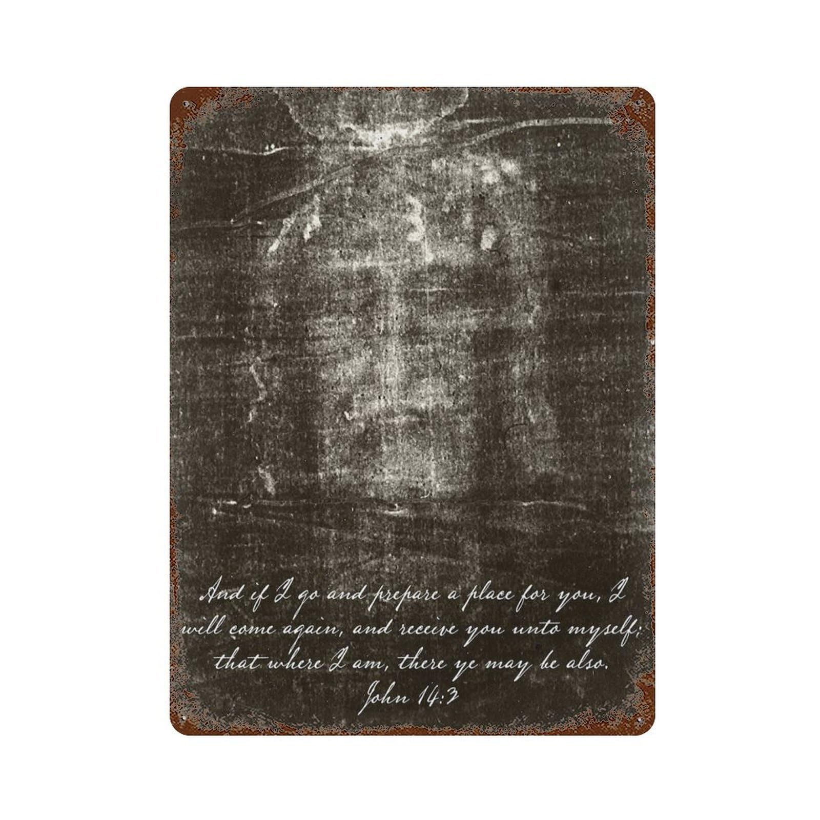 xiaoxiaoshen Religious Shroud of Turin (1) Wall Decor Art Metal Tin Poster Modern Home Decor Art Home Bar Shop Decorations Vintage Sign 40x30cm