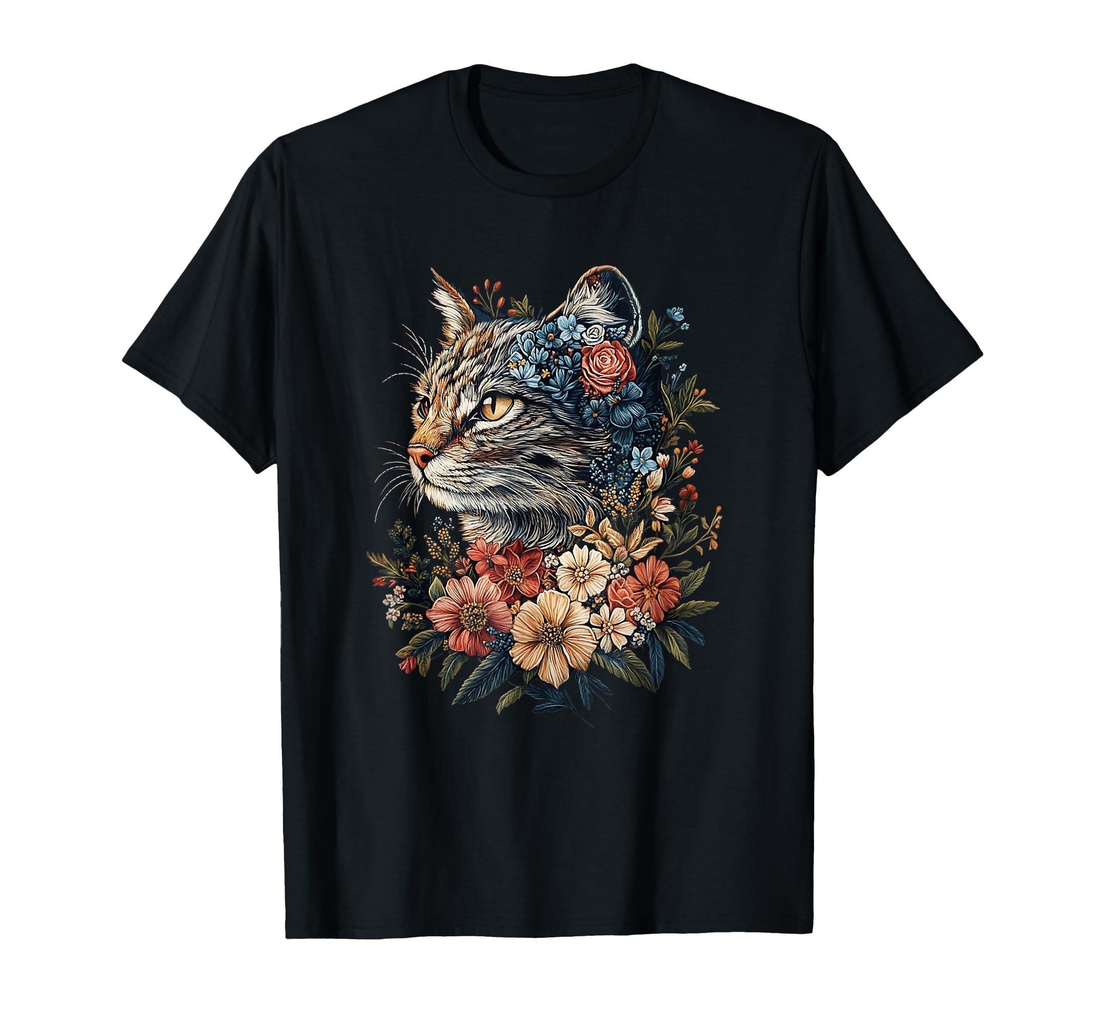 Floral Cat T-Shirt