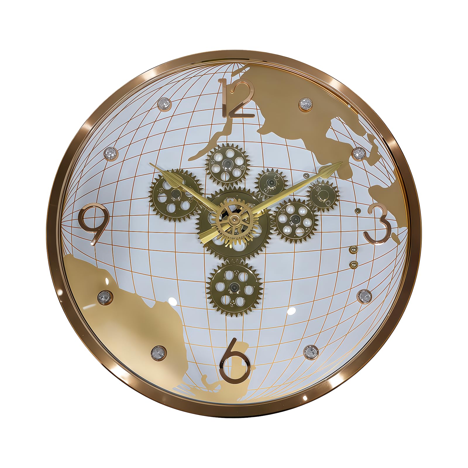 Horloge murale silencieuse pour salon et bureau au style industriel