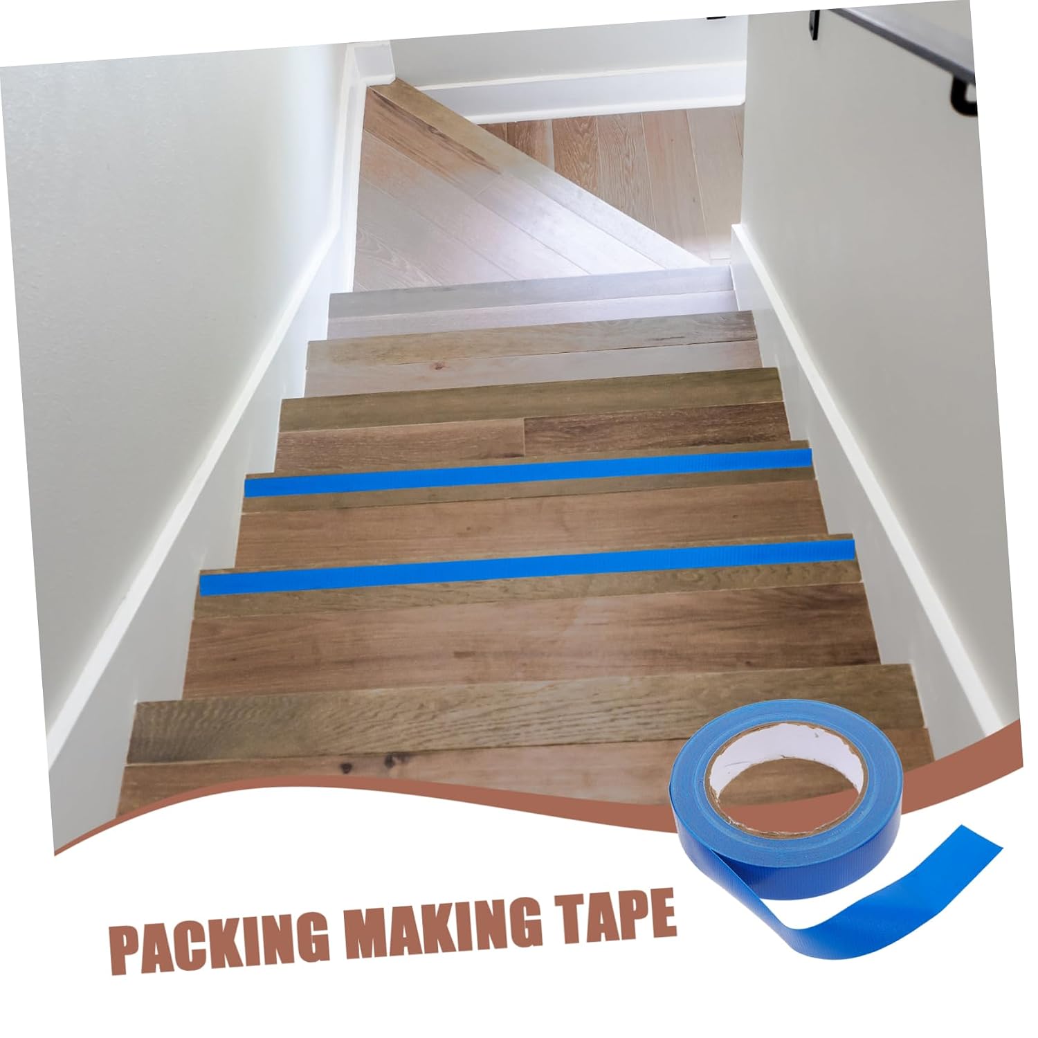 1Roll Strong Adhesive Carpet Binding Tape Floor Fixing Tape for Rugs Easy to Install No Residue for Carpets Pipes Ducts and Construction Use