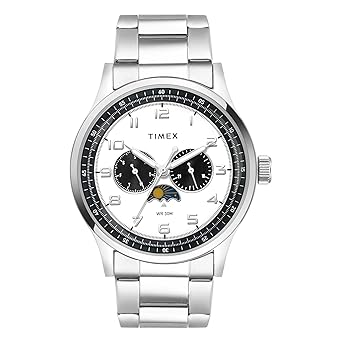 TIMEX Analog Watch for Men with Round Dial & Water Resistant Man's Wrist Watches
