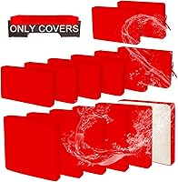 Vista 11 de 14 fundas de cojín de patio para juegos de asientos seccionales de muebles de exterior de 7 piezas, resistentes al agua, más 2 almohadas decorativas