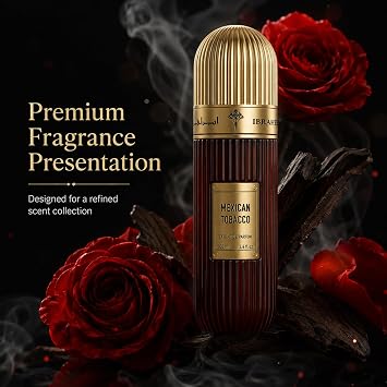 IBRAQ 100ml Mexican Extrait de Parfum, Luxury Tobacco Inspired Perfume with Warm Woody Aromatic Scent, Elegant Ribbed Bottle, Premium Fragrance for Day Evening and Special Occasions