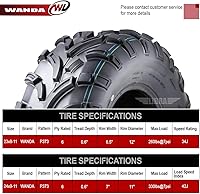 Vista 3 de WANDA - Neumáticos para UTV/ATV 23x8-11 delanteros y 24x9-11 traseros / 6PR P373 Lit Mud
