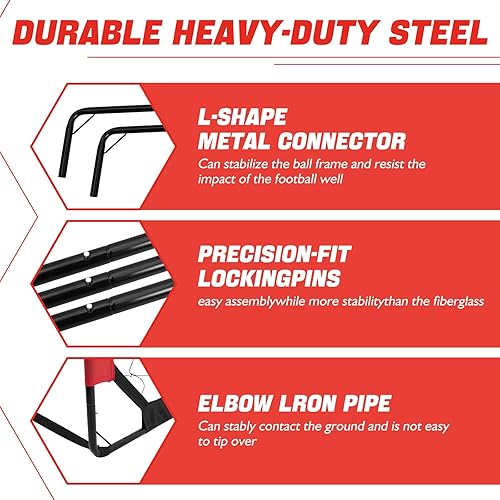 Miniatura 3 de RUNBOW 11x5.5' 9x5' 6x4' FT Kids Soccer Goal with Carry Bag, Portable Folding Soccer Net for Backyard Training, IndoorOutdoor Use for Youth and