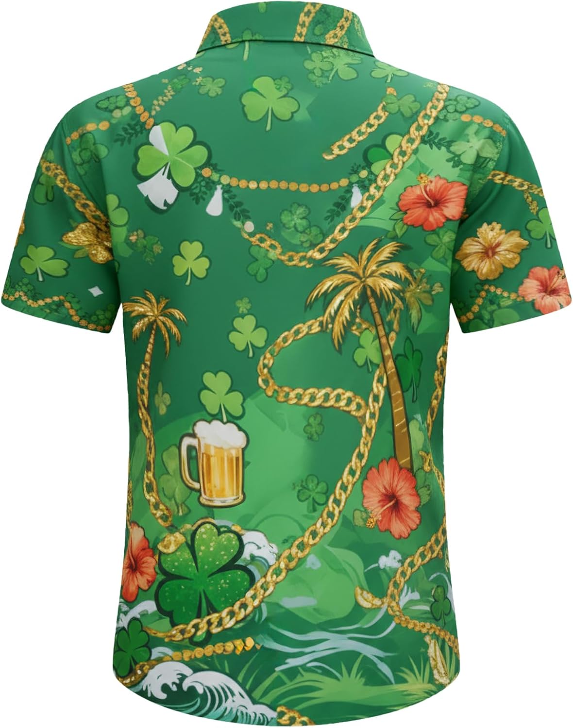 Hawaiian Shirt for Men Short Sleeve Funny Print Shirt Tropical Beach Aloha Shirt for Summer Vacation Party Casual Friday - Image 4