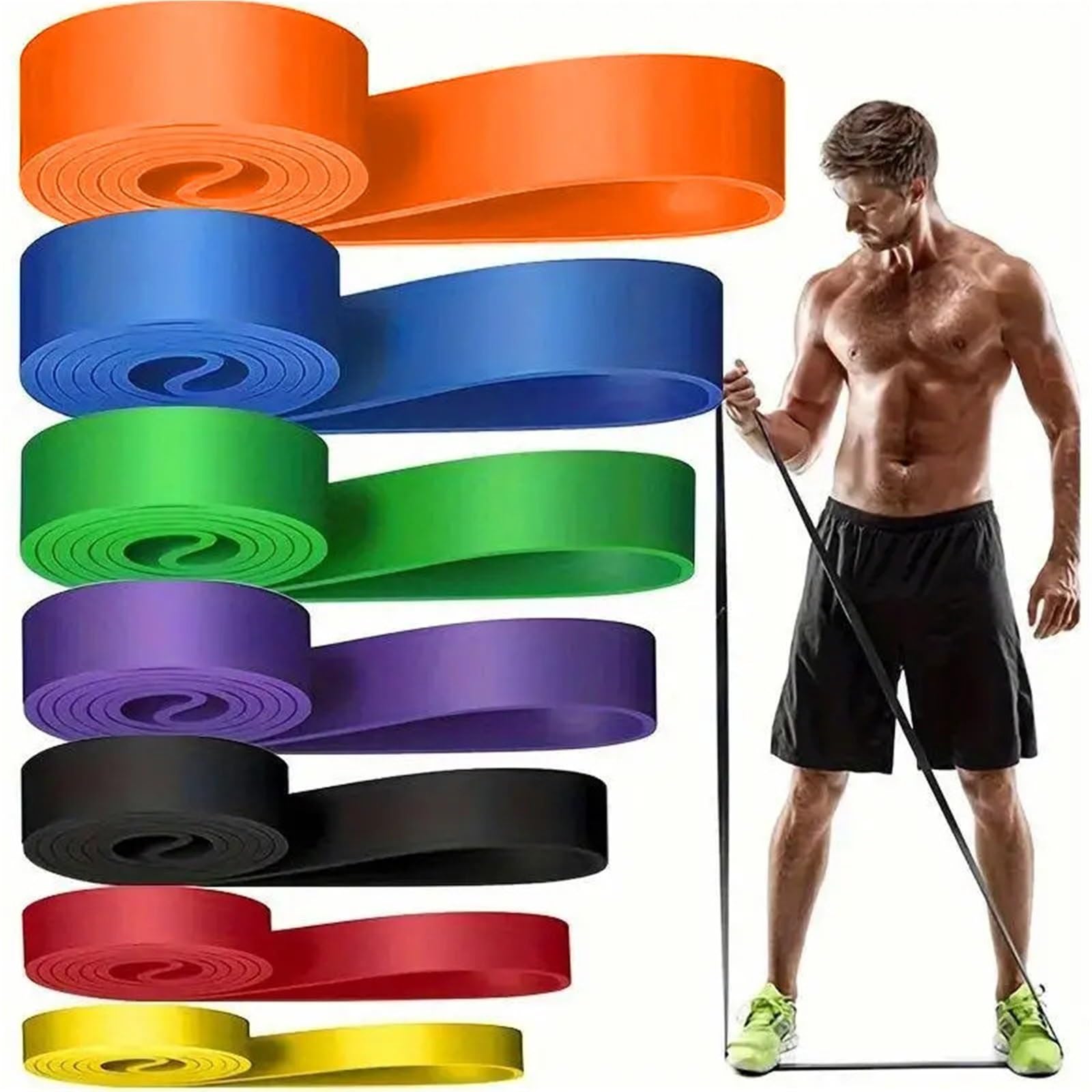 Gomas Elasticas Musculacion Banda De Resistencia | For ejercicios de pilates, fitness y escultura. Cinturón deportivo elástico