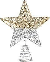 Vista 14 de BinaryABC Estrella para árbol de Navidad, adornos brillantes para decoración del árbol de Navidad, 7.9 in (negro)