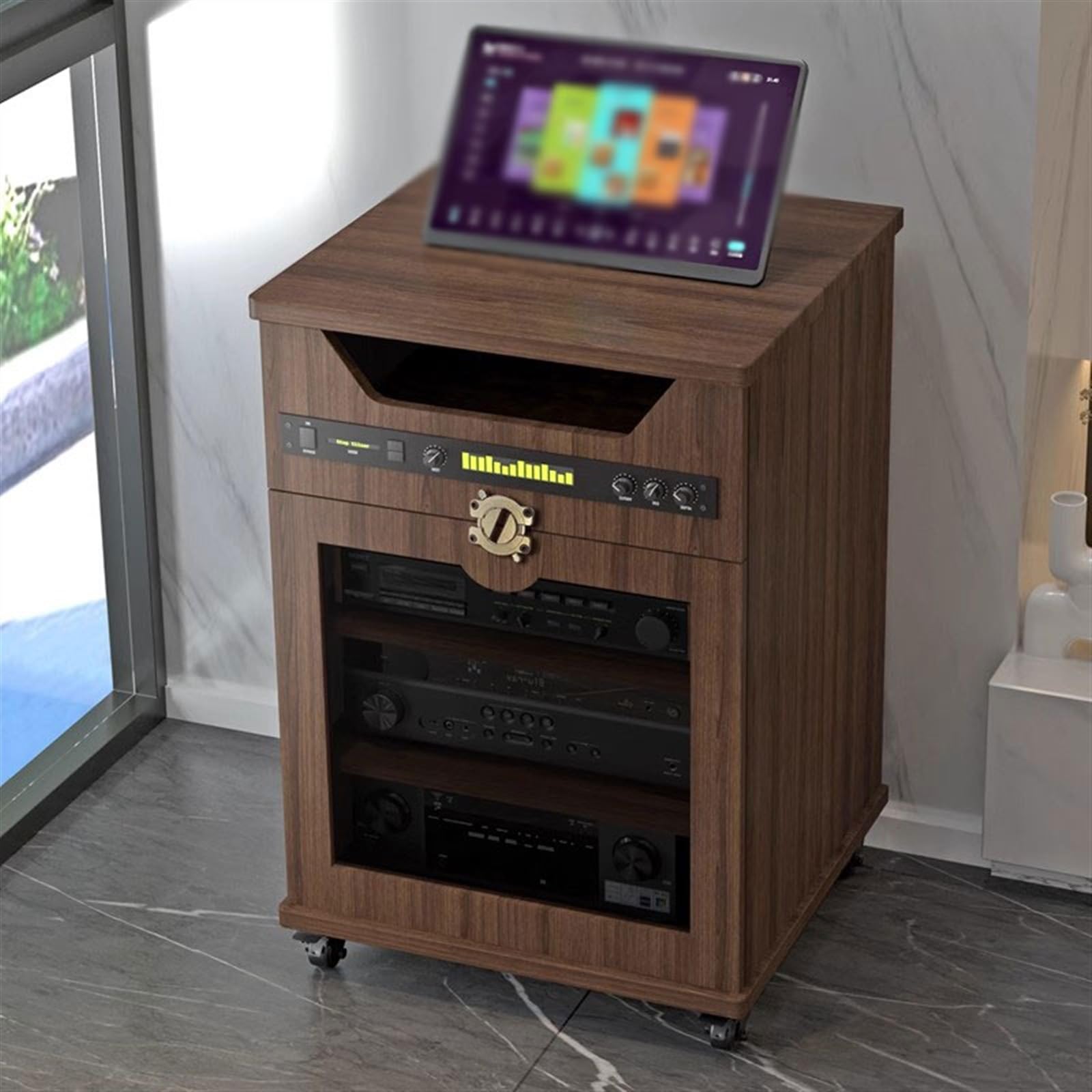 Supporto per altoparlante Armadietto for amplificatore con piastra multistrato in legno massello Attrezzatura audio da palcoscenico Armadietto for macchine aeronautiche con rack for amplificatori audi