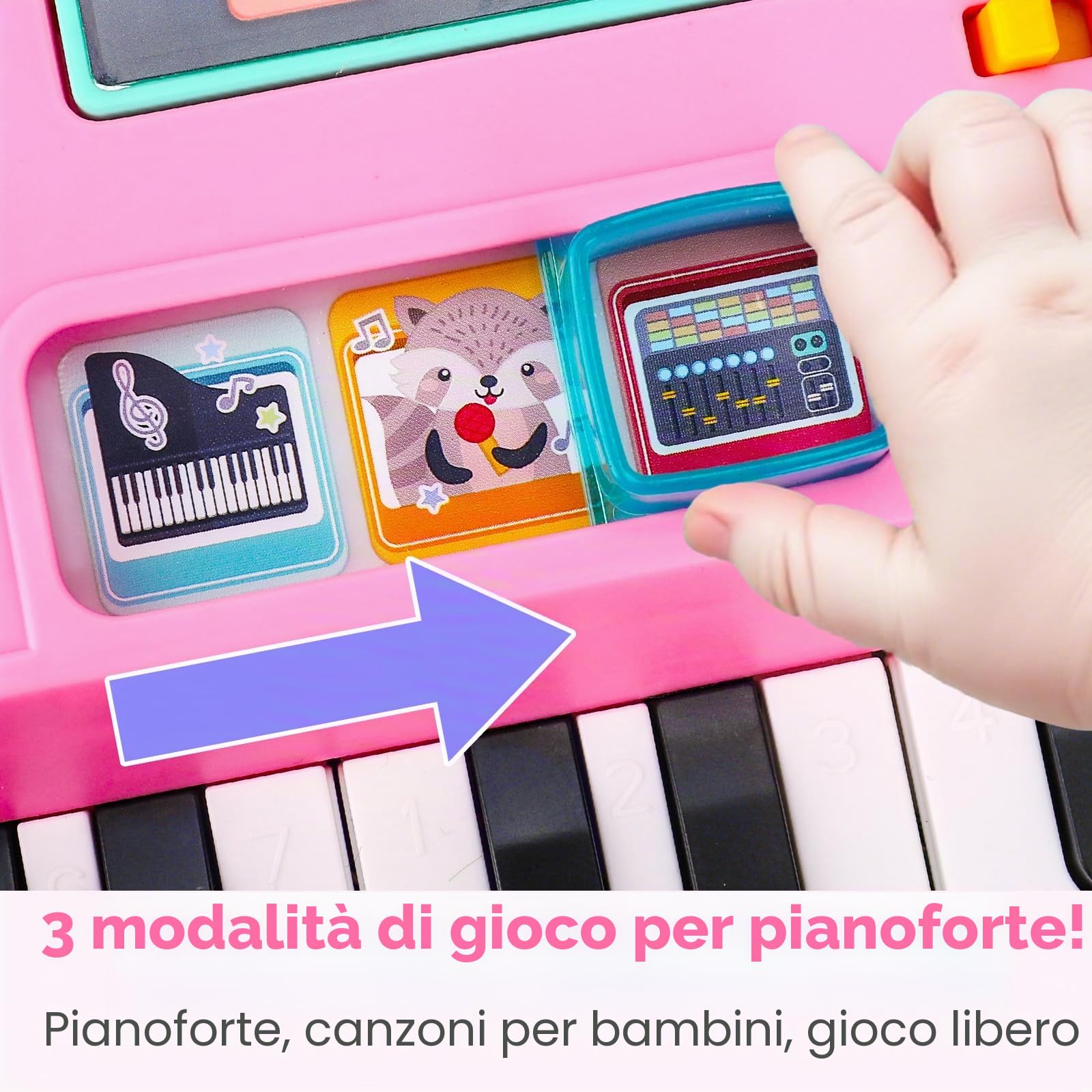 Lypsochaat Giocattolo per Bambini a partire da 1 2 3 Anni con Musica e Luce, Giocattolo Musicale per Bambini con Pianoforte, DJ Console, Giocattolo per Bambini 0-6 0-12 12-18 Mesi, Regalo per Bambini