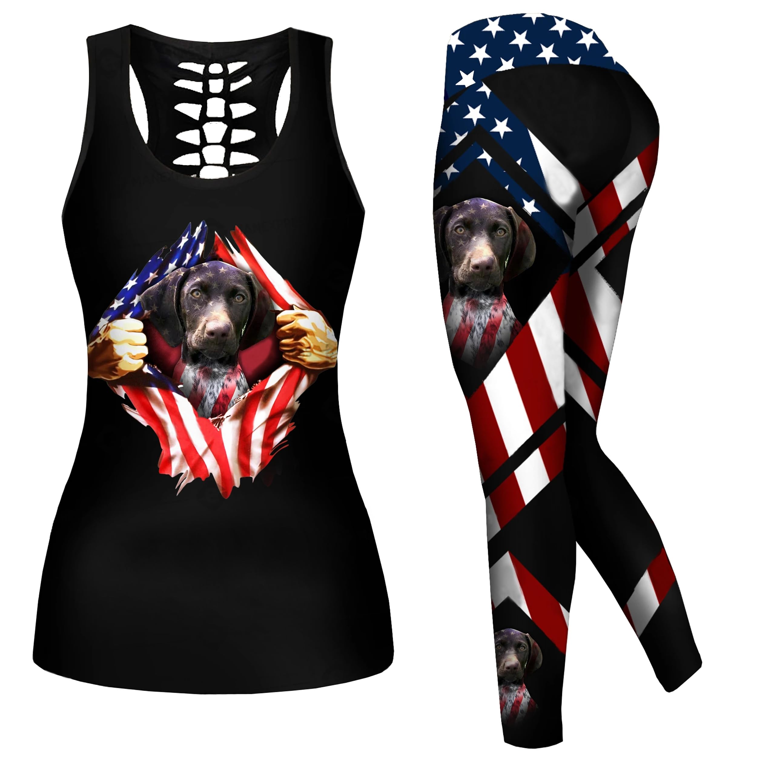 Women’s Sugar Skull Yoga Outfits for Women 2 Piece Sets, Summer Tank Tops Leggings Workout Activewear for Girls: DRZHEAM Women’s Sugar Skull Yoga Outfits for Women 2 Piece Sets, Summer Tank Tops Leggings Workout Activewear for Girls