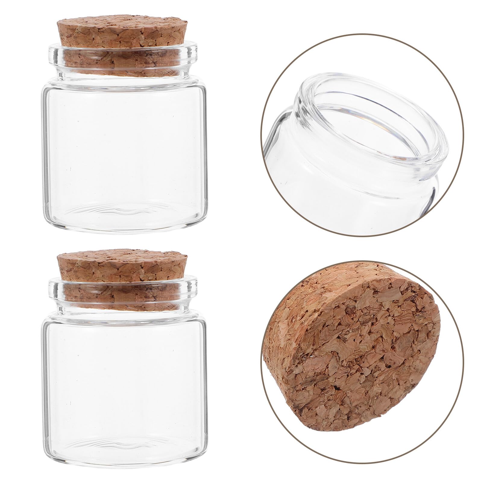 iplusmile 15pezzi Bottiglie in Vetro Tappi di Sughero Mini Fiale Decorative Vuote per Progetti Fai da Te Barattoli di Vetro Rotondi per Messaggi e Ricordi con Sabbia Artistica