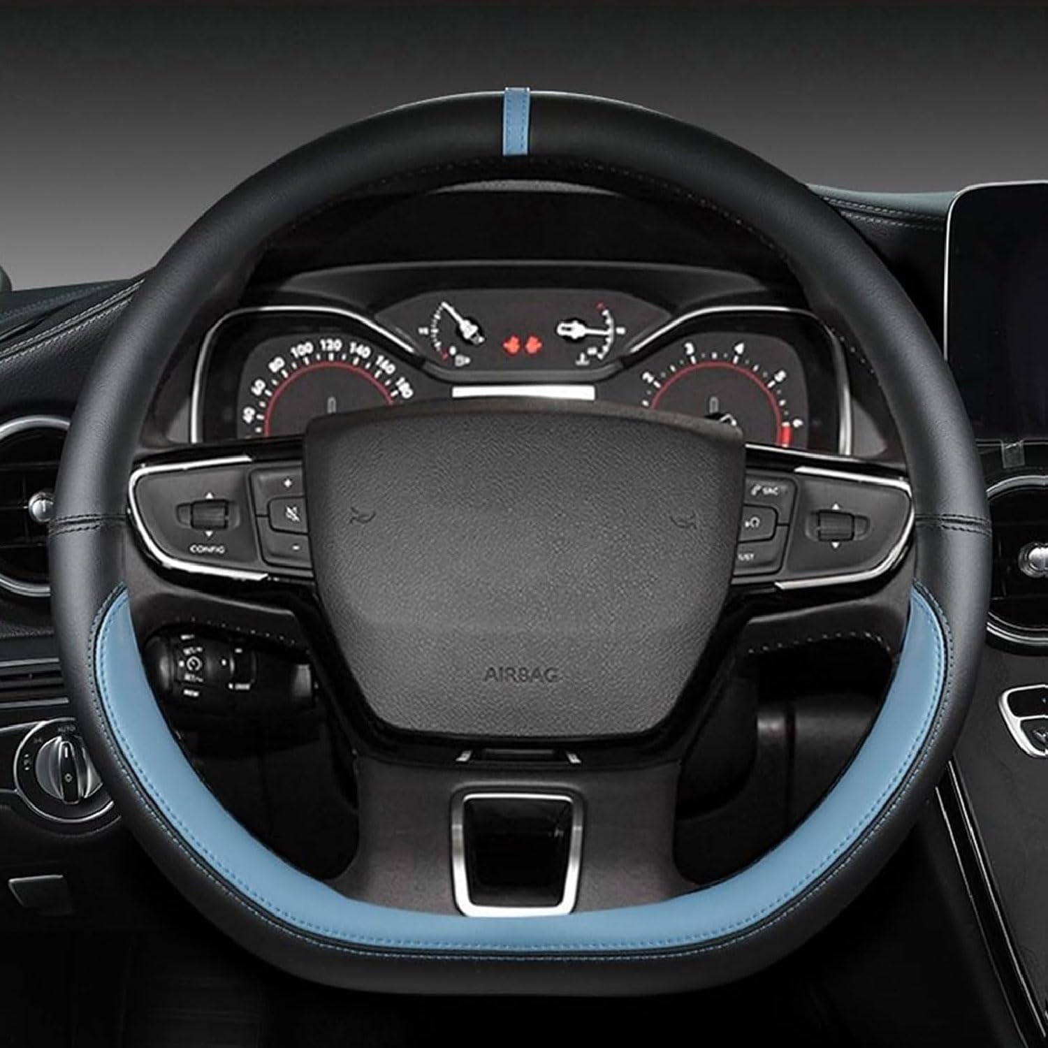 Utlody C/Blue Steering Wheel Over For Hyundai Staria 2021-2025, Ar Wrap Anti-Slip Omfort Grip Driving Wheels Protetor Interior Aessory