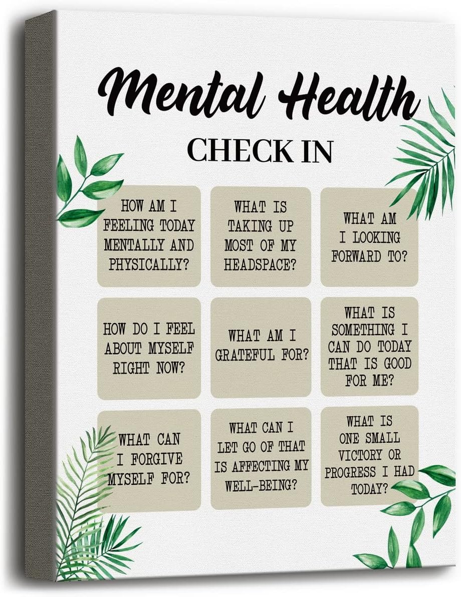 Amazon.com: Psychologist's Choice Mental Health Wall Art 12x15, CBT ...