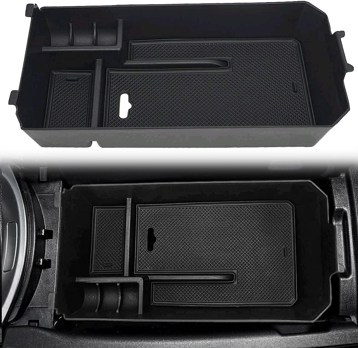 auovo Center Console Organizer Tray for Mercedes Benz Accessories C GLC Class W205 CLS 2015+ Secondary Armrest Console Storage Box Car Interior