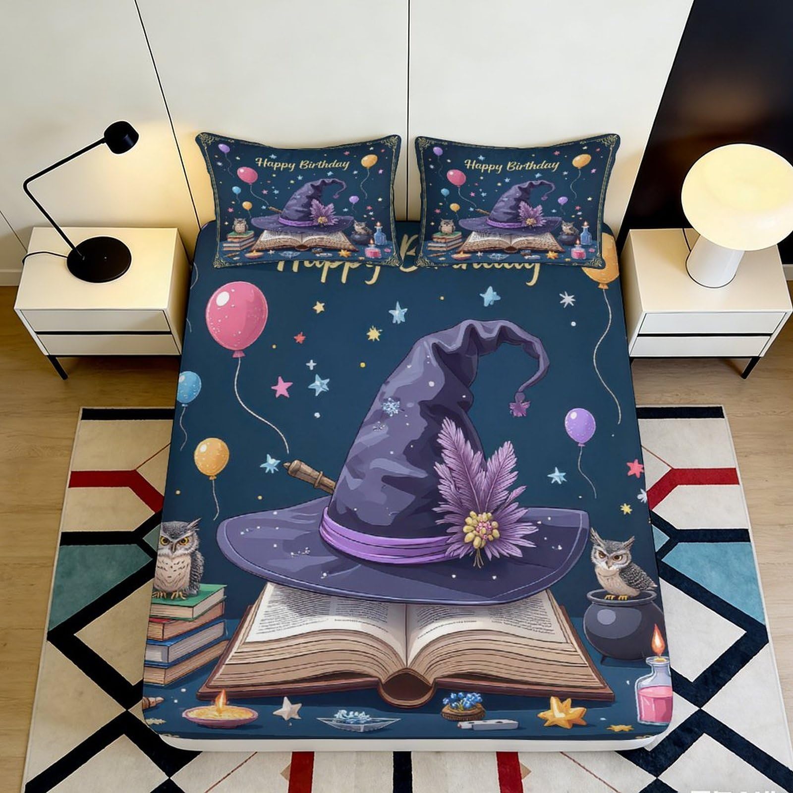 Uxinyoume Style-3 3D Printed Fitted Sheet Microfiber Galaxy Starry Sky Bed Cover For Bedroom And Dormitory, Anti-Slip, Machine Washable, Elegant Home Decor 90X200x25cm