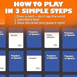 QUOKKA Freedom of Speech Card Board Game - Family Edition - Fast-Paced | Guess The Word | Easy to Play - Party Game for Game Night