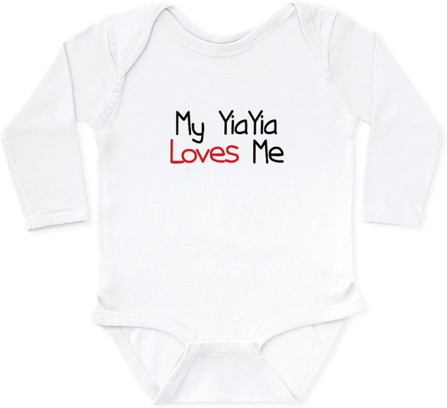 CafePress My Yiayia Loves Me Long Sleeve Infant Bodysuit Cute Long Sleeve Infant Baby Bodysuit Romper