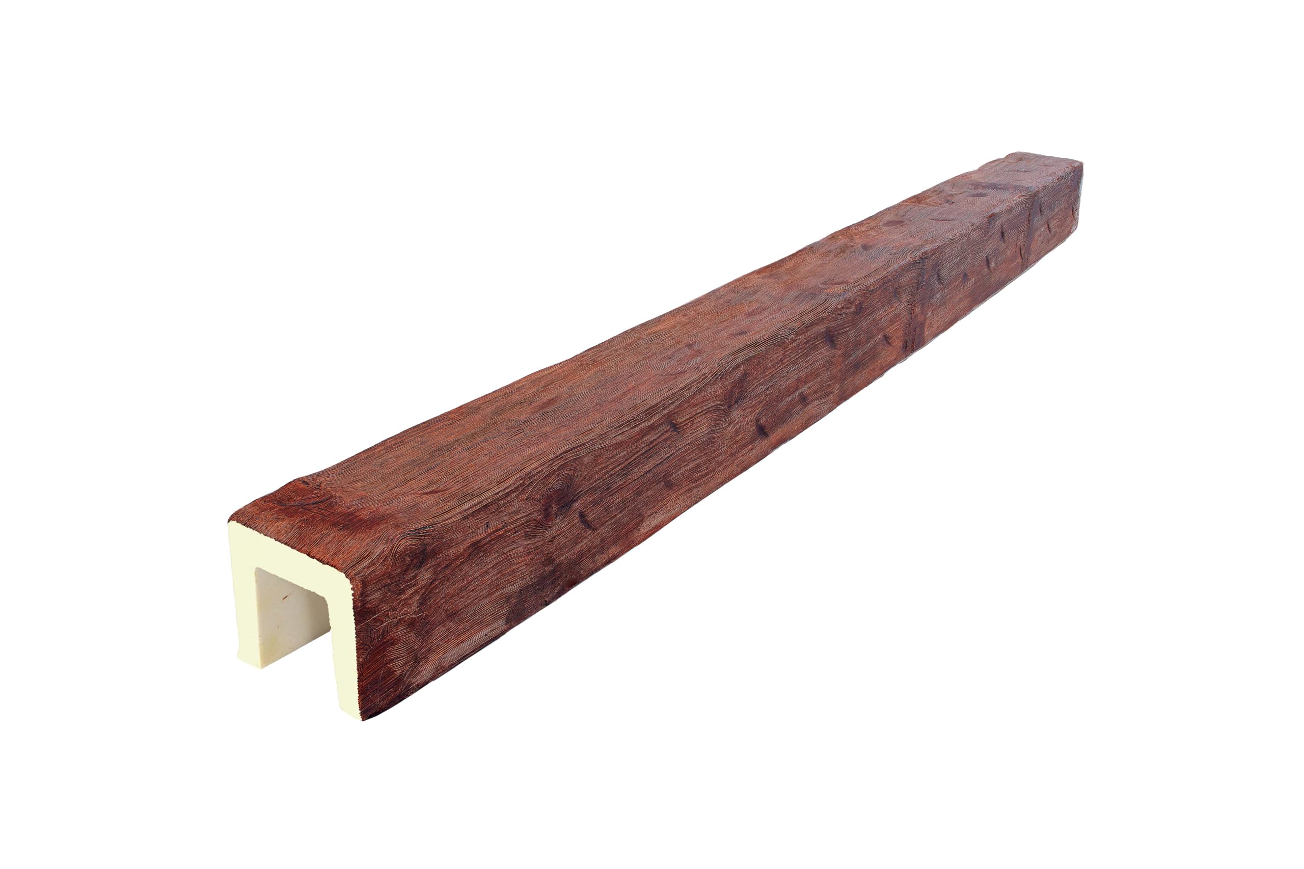 VIGA IMITACION MADERA DECORATIVA DE POLIURETANO 15CM DE ANCHO X 15CM DE ALTO X 2 metros DE LARGO (Nogal)