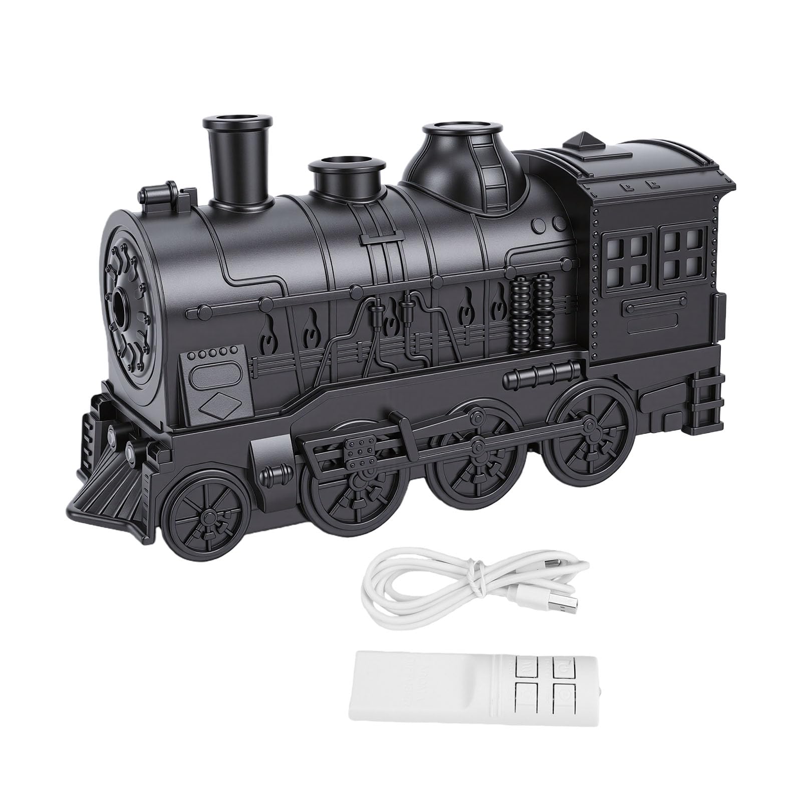 Hidyliu Umidificatore a Forma di Treno, Umidificatore a Nebbia Fredda con Diffusore di Oli Essenziali e Luce Notturna, per Camera da Letto, Ufficio Domestico