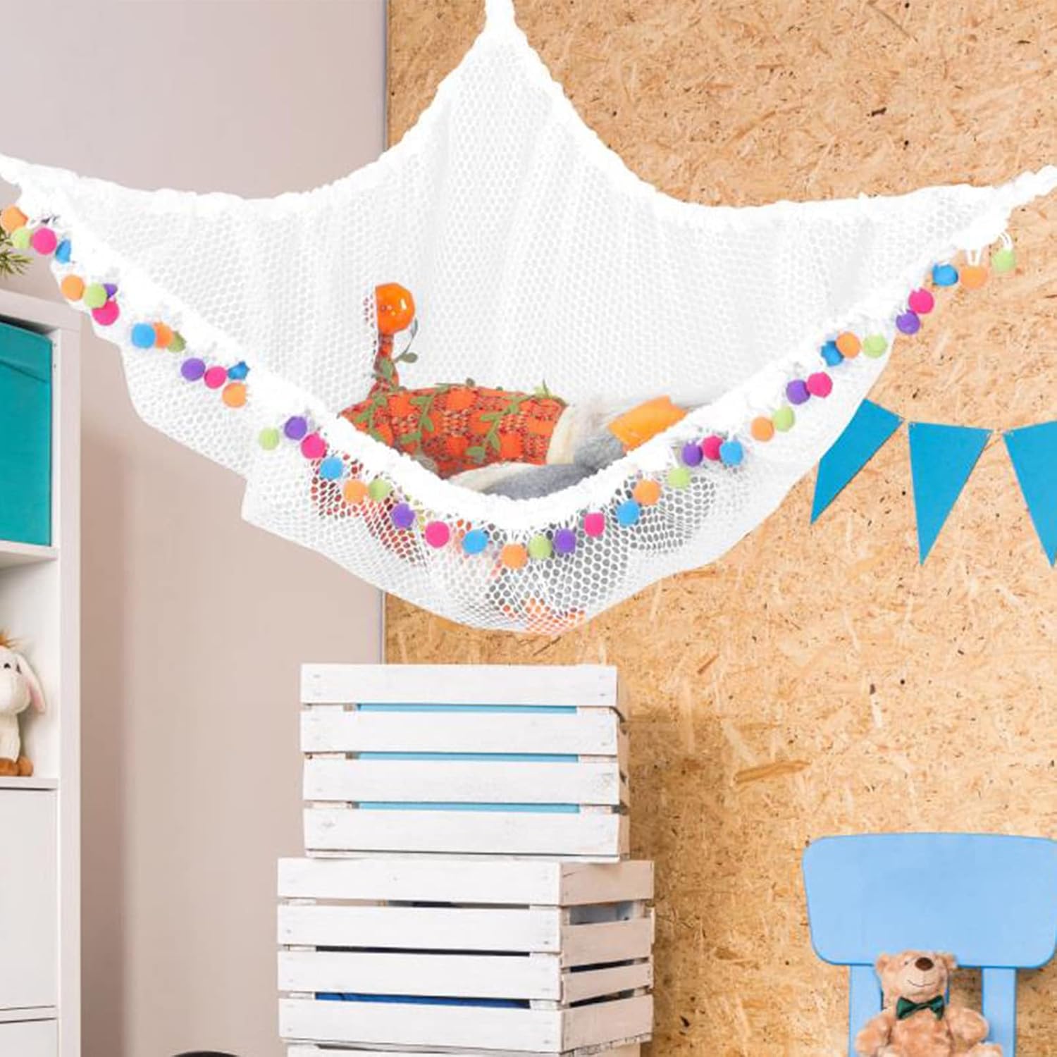 Stuffed Animal Storage Net or Hammock Corner Hanging Net