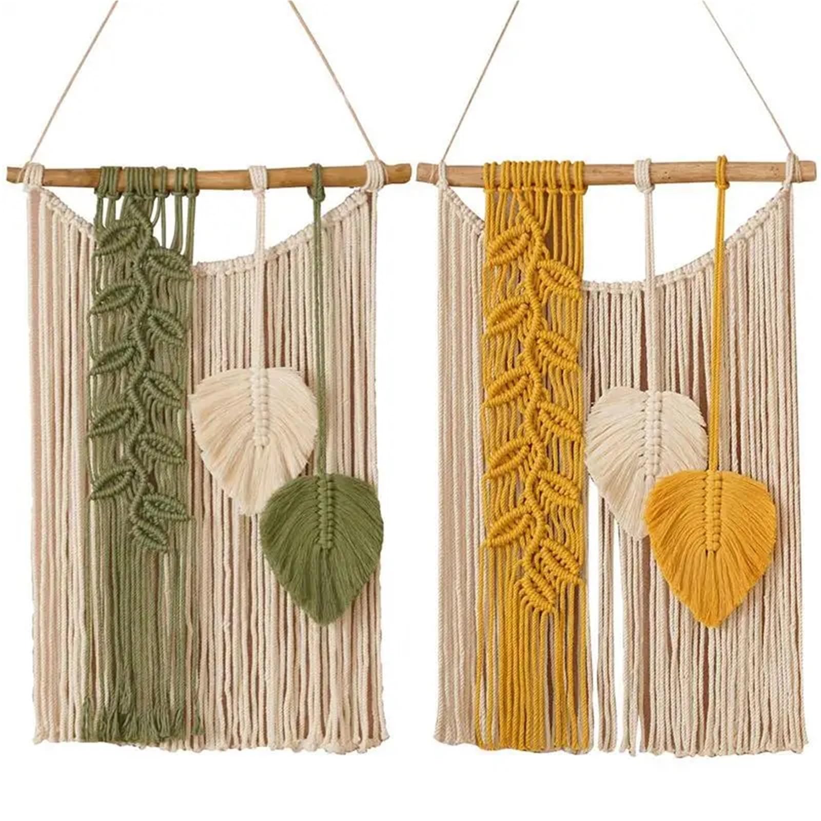 LNNXSZ Tapiz Decorativo Pared Tapiz tejido de macramé con borlas tejidas, atrapasueños, decoración de pared, arte hecho a mano, decoración del hogar