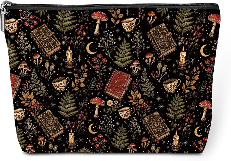 Necessaire Floral Vintage Forest jeilink com Zíper