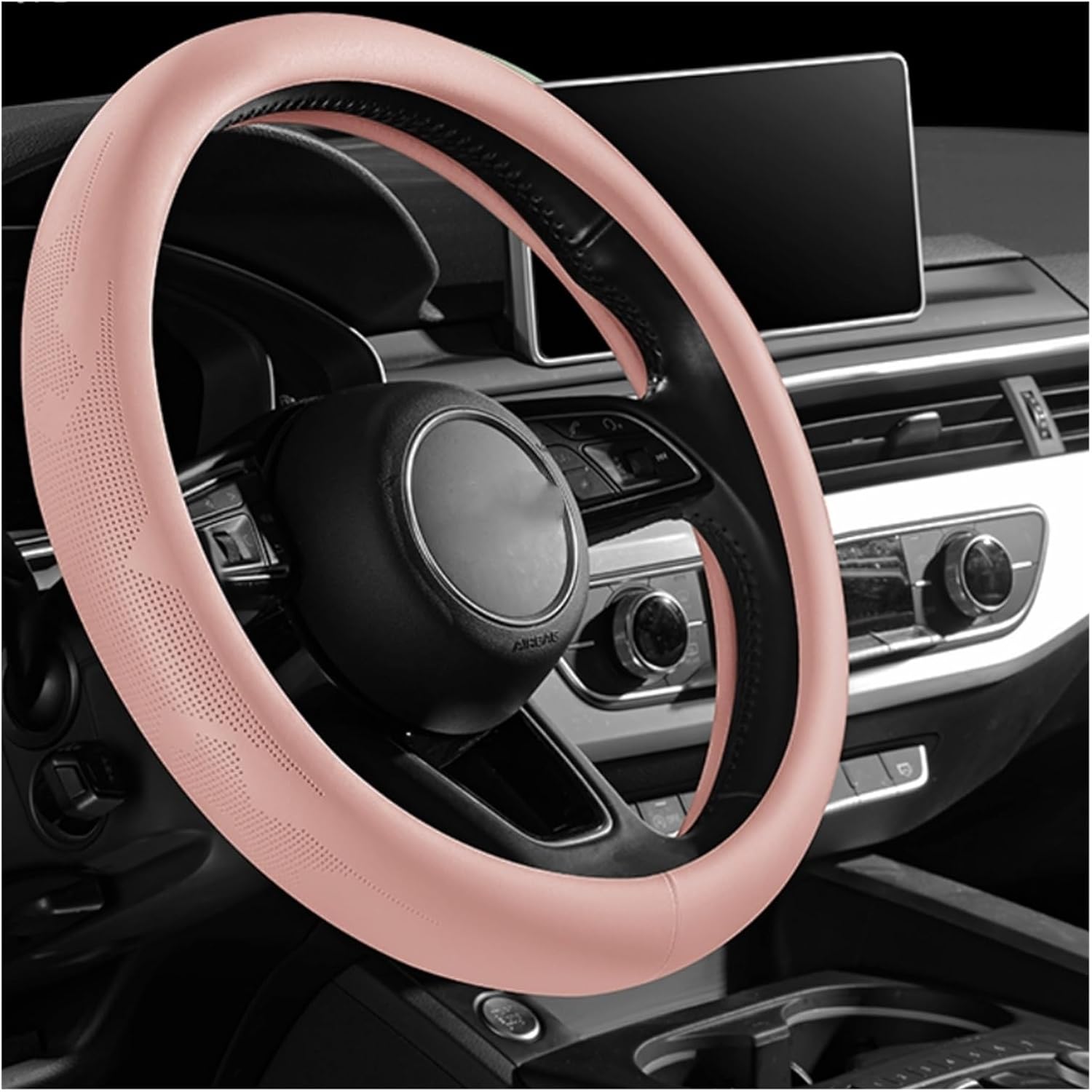 Car Steering Wheel Cover for Car Steering Wheel Cover Genuine Leather Car Decorations Suitable for Both Men and Women (Color : 6#), YINA20230601