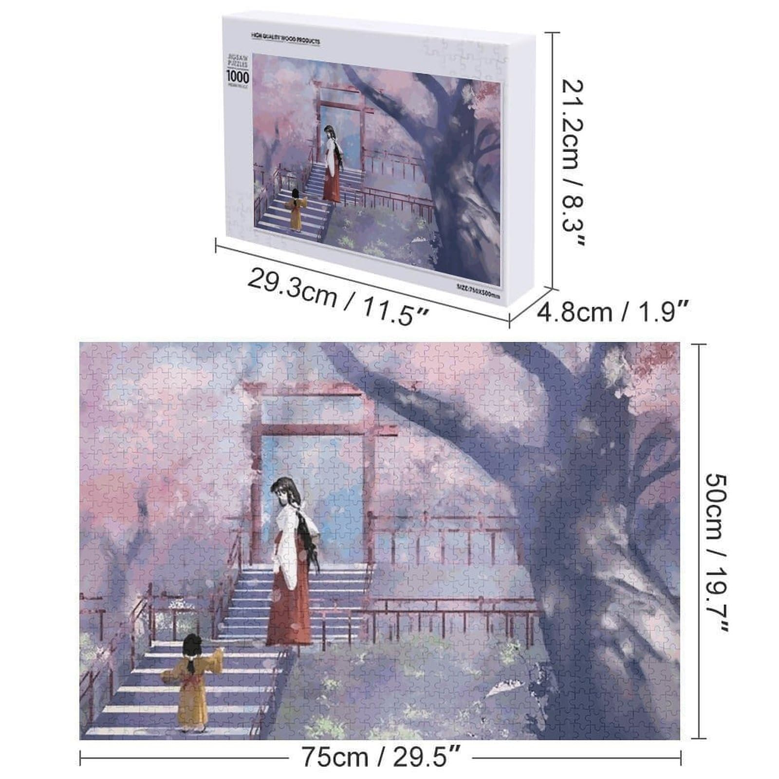 Amazon.co.jp: ジグソーパズル 木製パズル 和風 桜 サクラ 花咲く 着物