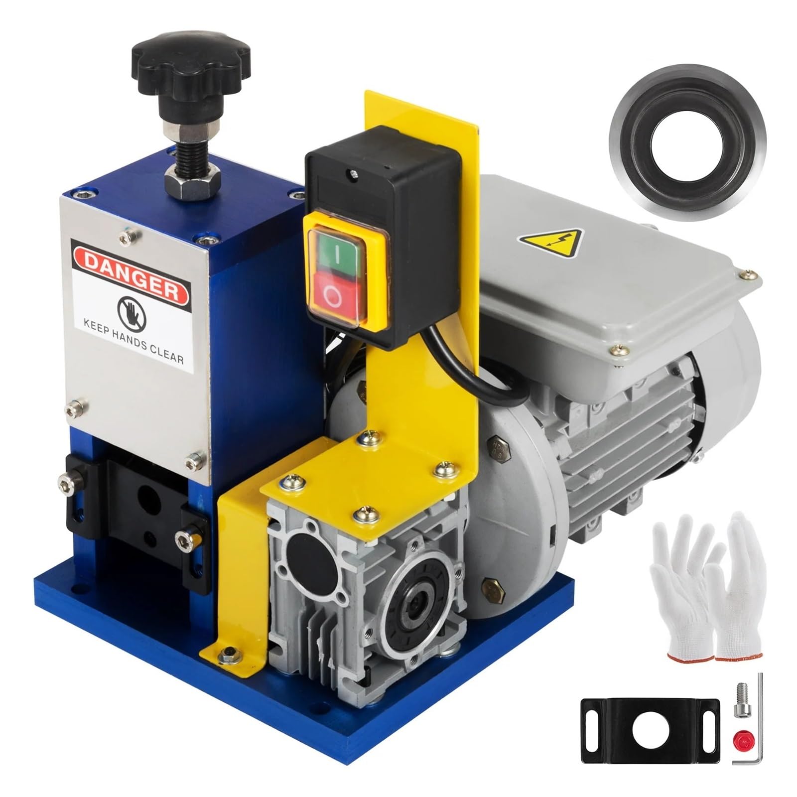 Electric Wire Stripping Machine Portable Stripper Cable 1.5-25mm 180W for Scrap Copper Recycling Rápido y preciso(Dark Blue W Blade)
