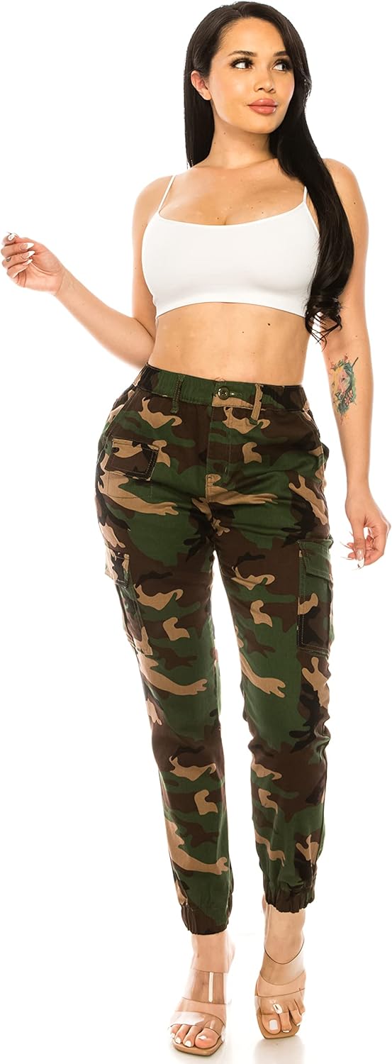 Double Denim January 5th High Waisted Cargo Joggers Pants for Women – Baggy Fleece-Lined Sweatpants with Pockets Streetwear - Image 4