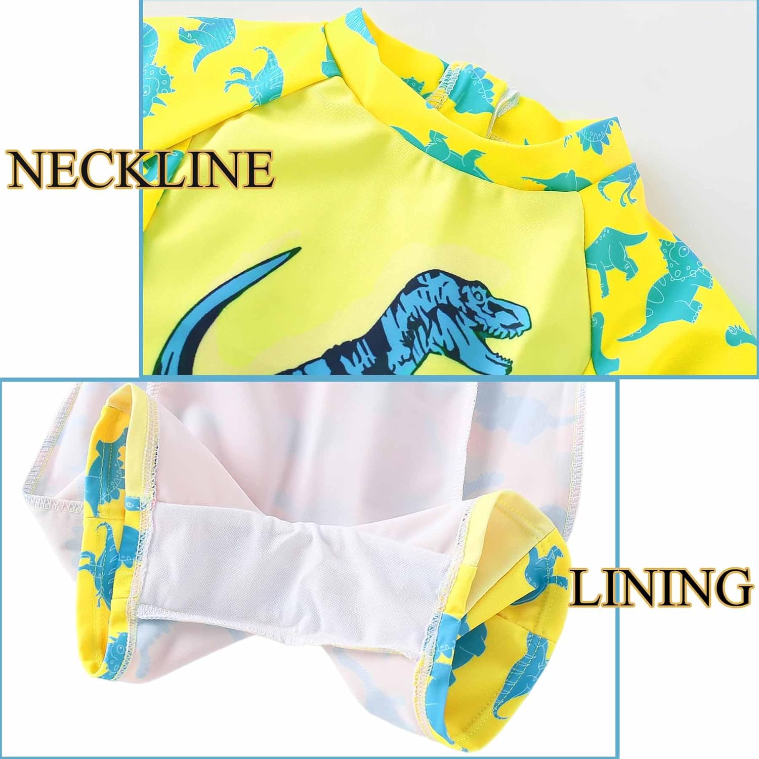 Toddler Baby Boys' Swimwear One Piece UPF 50+ Swimsuit Boy Lovely Cartoon Prints Bathing Suit - Image 4