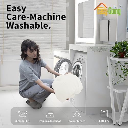 Vista 416 de Easy-Going - Funda elástica para sofá biplaza, 1 pieza, suave, con parte inferior elástica, protector para niños, tela jacquard de elastano y Gris