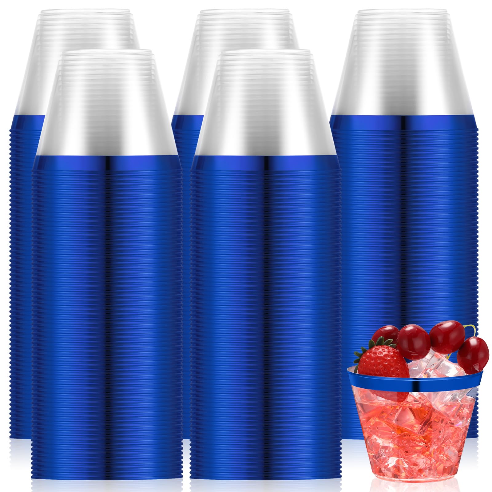 Lounsweer 100 Pcs 9oz Black Rimmed Plastic Cocktail Cups — Amazon image 12