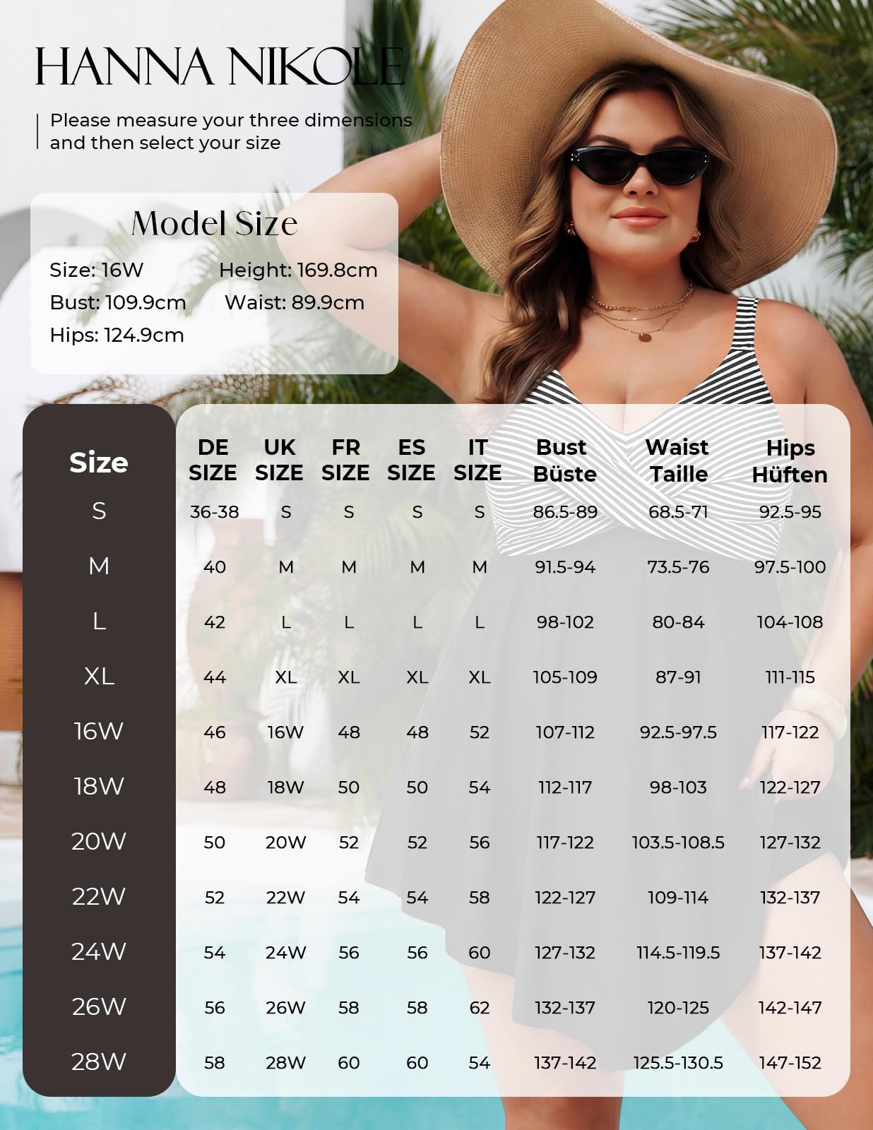 Hanna Nikole Costume da bagno intero da donna, taglie forti, push-up, controllo pancia, monokini incrociato, costume da bagno con spacco, costume da bagno con pantaloncini da bagno