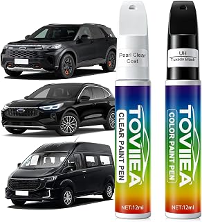 Tuxedo Black(UH) Touch Up Paint for Ford | 2-In-1 Car Scratch Remover Pen, Car Paint Scratch Repair Kit for Scratches, Chips & Nicks,2-PCS SET