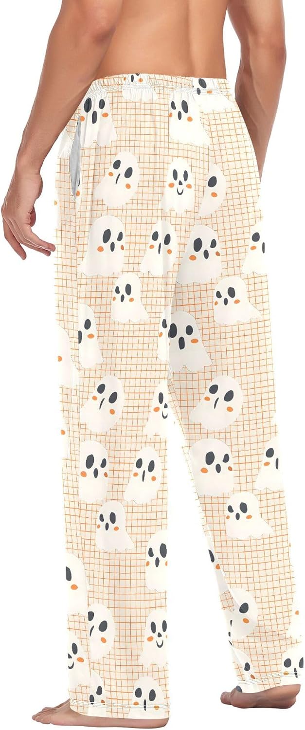 Men's Pajama Bottoms Bat Leaf Pajama Pants Cotton Pajama Pants Sleepwear