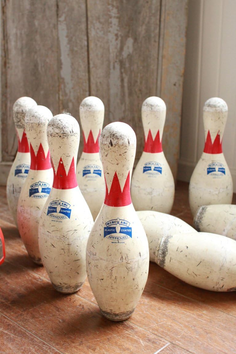 春早割 観賞用 ビンテージ 飾り オブジェ 置物 ボウリングピン Abc 置物
